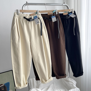 休闲老爹裤 日系复古潮男宽松锥形萝卜裤 重磅咔叽莱赛尔 痞帅腔调