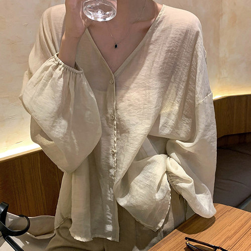 法式夏季新款空调衫灯笼袖防晒衣