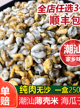 海瓜子肉鲜活新鲜去壳海鲜贝类小海米潮汕特产手工大个薄壳米250g