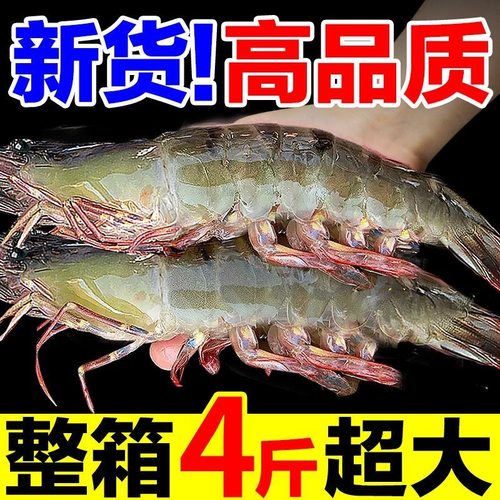 4斤装青岛大虾超大基围虾