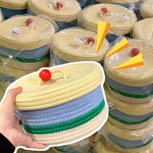 门口放钥匙的收纳筐框框多巴胺小怪兽入户门玄关手工编织杂物篮