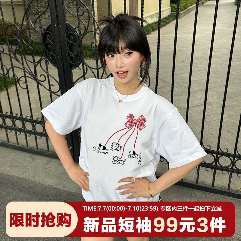 ulzzang小众韩系纯棉短袖t恤女