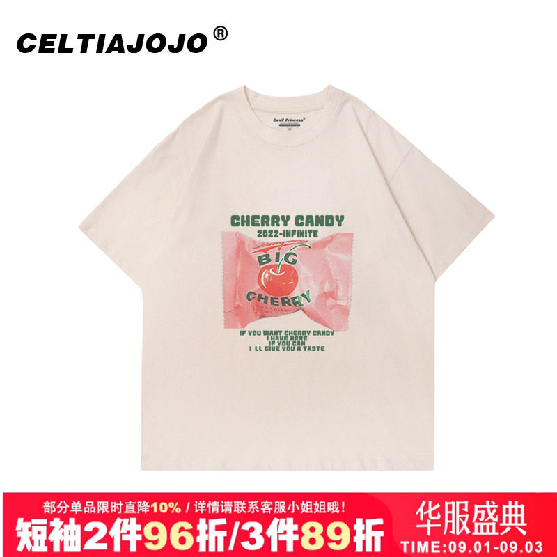 chic港风宽松短袖T恤夏季图片