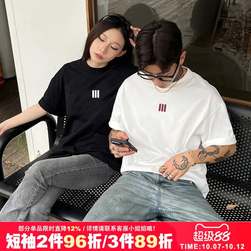 纯棉短袖t恤bf风宽松常规款