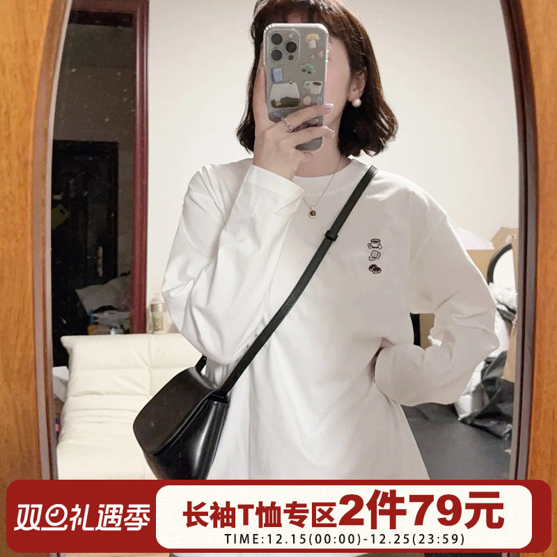 复古小众宽松长袖t恤内搭