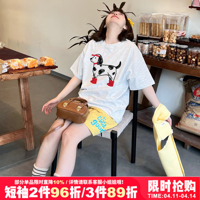 韩系ins风小个子短袖t恤潮