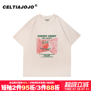 T恤女ulzzang别致绝美上衣夏季 chic港风宽松盐系少女感甜酷短袖 潮