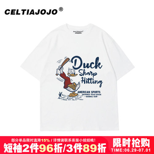 港风复古chic卡通短袖t恤
