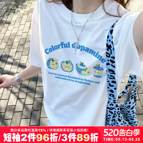 复古chic设计感短袖t恤女