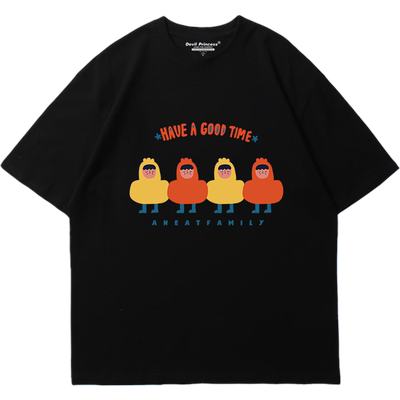 小众ulzzang正肩短袖t恤