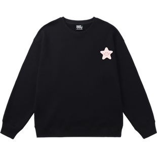 2025街头vibe甜酷慵懒风玫红色小众秋冬加绒圆领卫衣内搭ins风潮