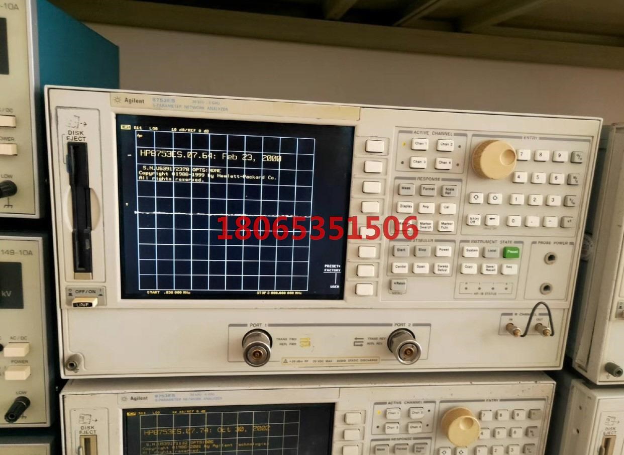 安捷伦8753ES矢量网络分析仪，30KHZ~6GHZ，功能