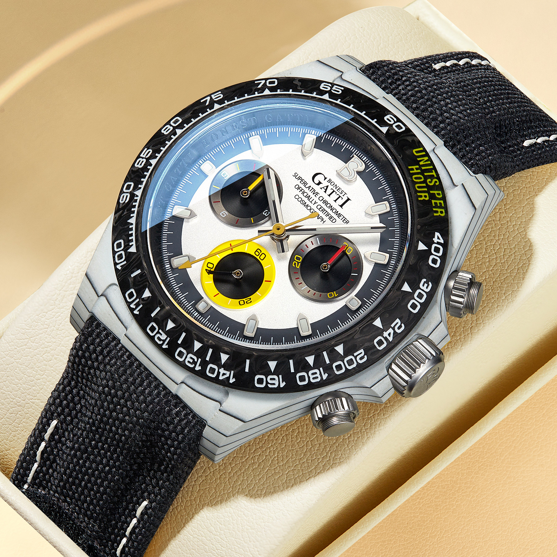 布加迪男士迪通拿多功能计时码表