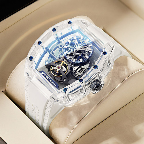 布加迪男士镂空大表盘机械表