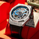 牌时尚 2024年新款 手表镂空潮 男士 德国布加迪全自动机械表男名正品