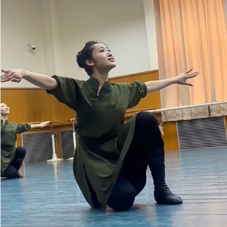 蒙族舞蹈演出服装女成人艺考表演服舞台民族风练功服蒙古族表演服