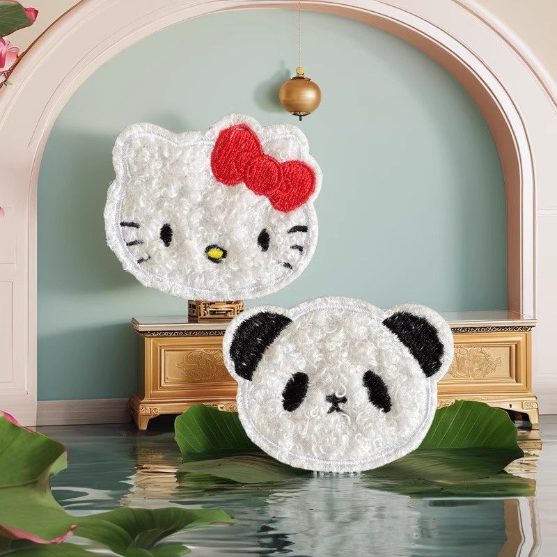 自粘款卡通刺绣毛绒小熊猫kt猫布贴衣服包包装饰贴花修补贴diy,居家布艺,布贴,淘宝优惠券,粉丝福利购,淘宝优惠卷