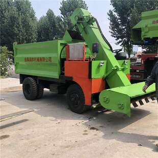 养殖棚舍粪便装卸清粪车柴油25马力铲粪车牧场四轮动力刮粪车