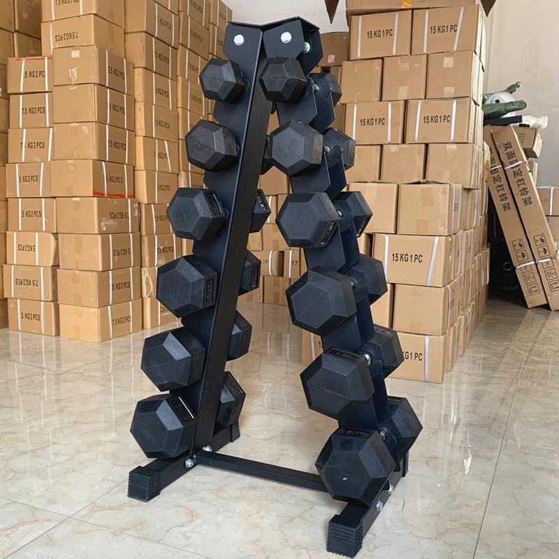 塔形6对装哑铃架六角哑铃组合套装三角形三对八对十对哑铃展示架