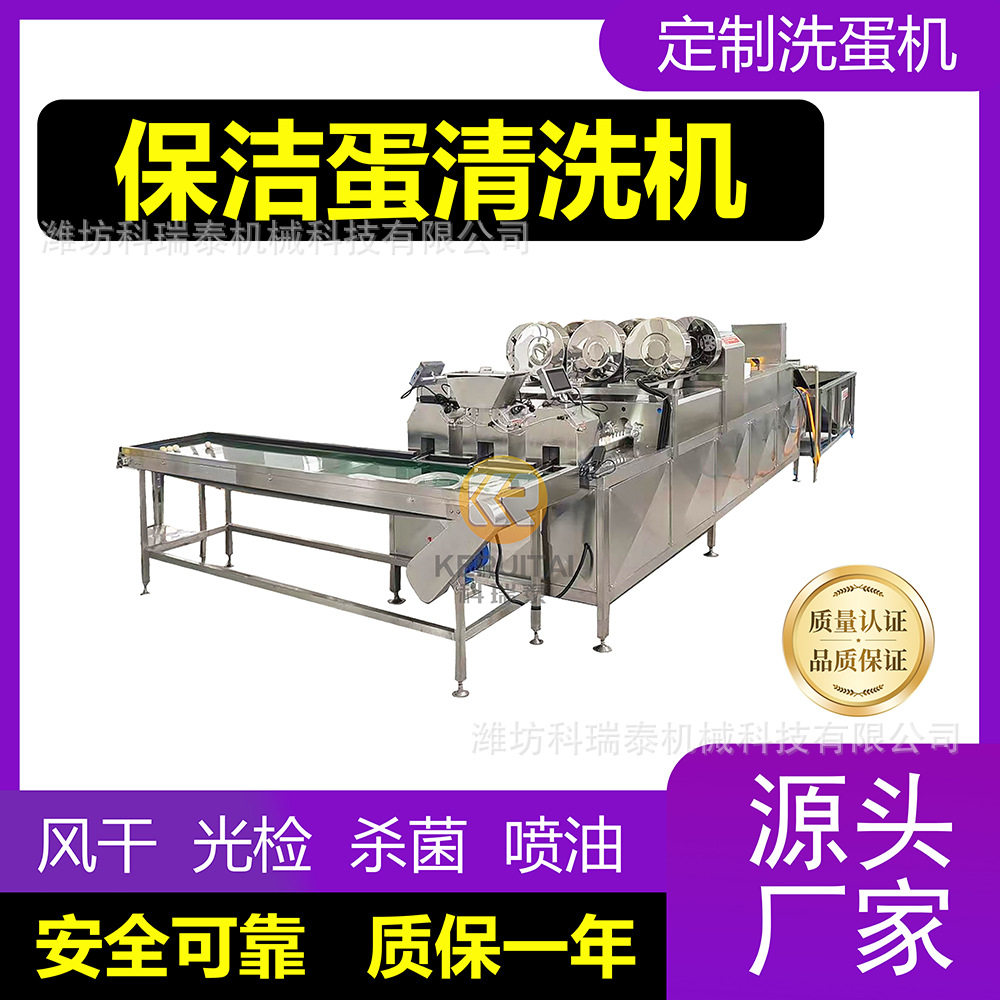 三排鸡蛋清洗机科瑞泰蛋品加工设备生产厂家洗蛋机