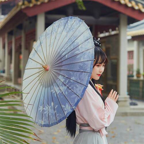 纯手工泸州分水油纸伞防雨防晒中式国风复古风古典舞蹈道具紫韵