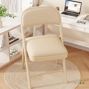 简易凳子家用折叠靠背椅子便携电脑椅会议椅办公椅餐椅宿舍椅子