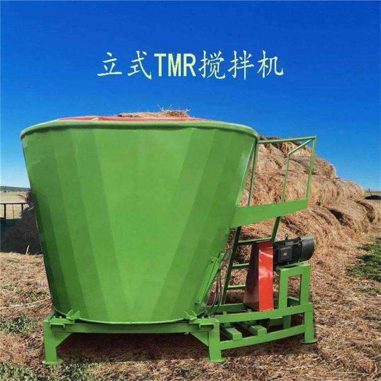 500头养牛场立式拌草机畜牧养殖tmr搅拌机20立方双电双绞龙拌料机