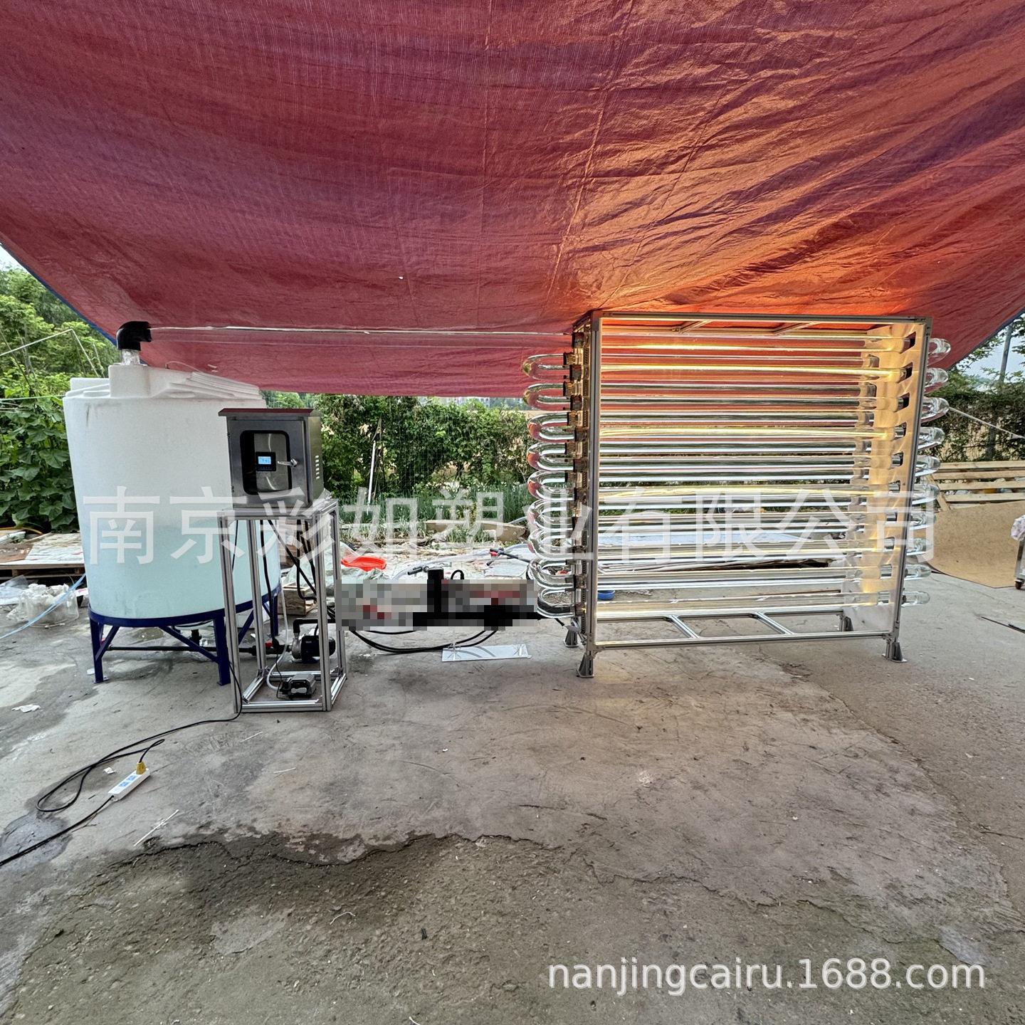 透明有机玻璃亚克力管道式二级藻类光生物反应器小型管道式500L
