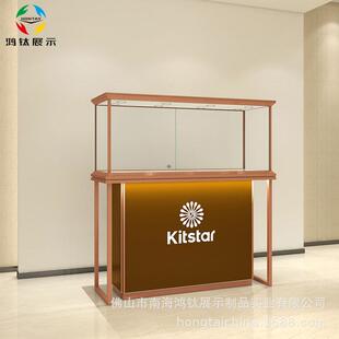 鸿钛珠宝展示柜钢化玻璃玉器古玩透明展柜精品橱窗首饰展示柜台