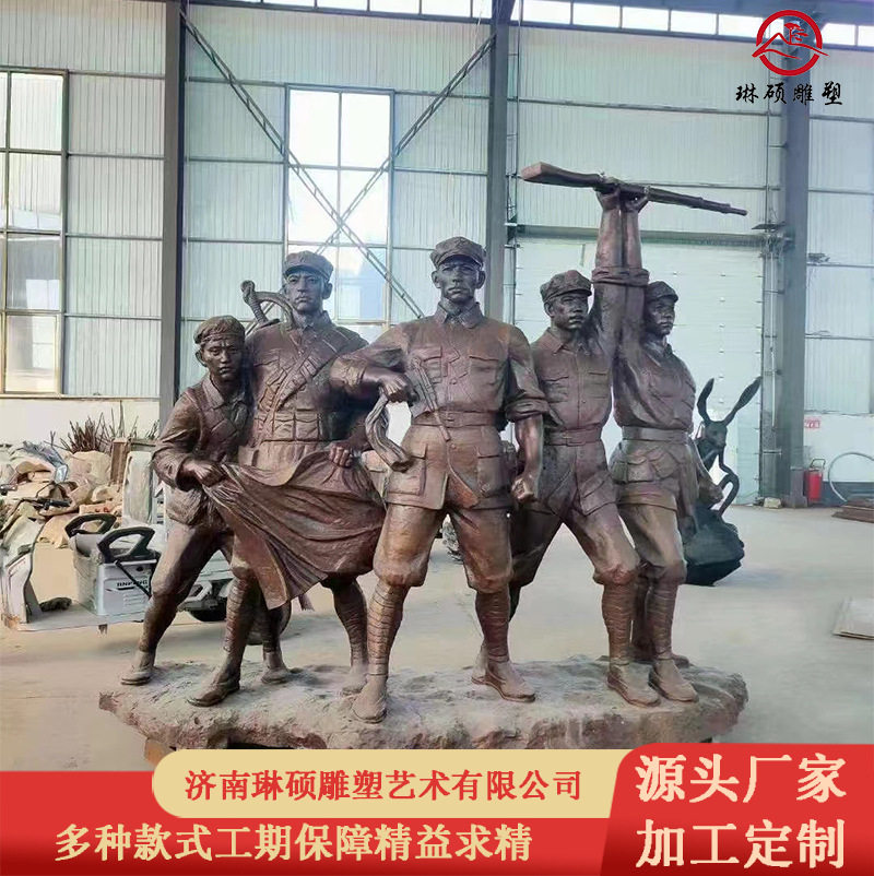 户外玻璃钢仿铜人物造型雕塑古人模型大型户外景观雕塑铸铜人物