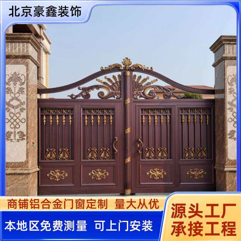 北京农村自建房铁艺大门锌合金别墅大门双开门入户门防盗门