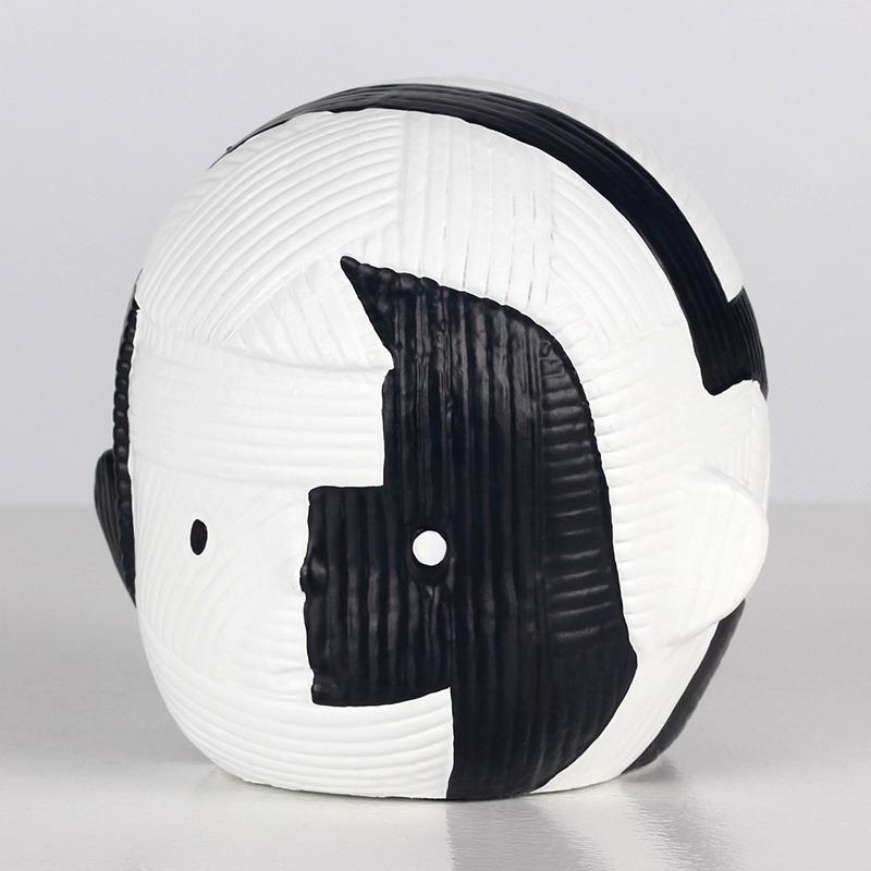 现代卡通艺术太极精灵人头公仔摆件样板间家居客厅卧室儿童房饰品