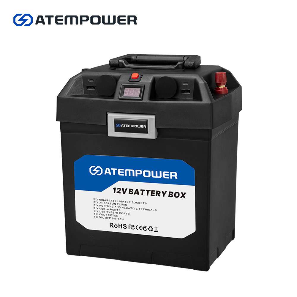 ATEM POWER 12V防水房车船用USB户外露营便携式多功能小型电池盒