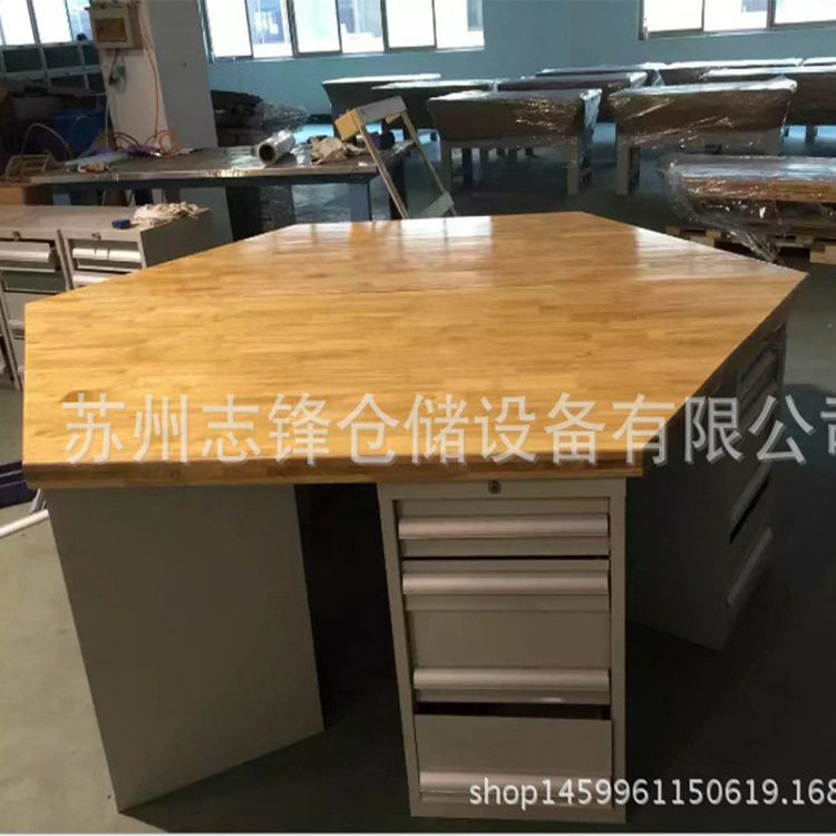 车间重型六边桌六边工作台钳工台维修操作台培训实验桌厂家
