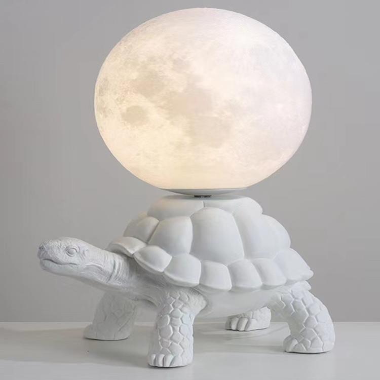 北欧意大利创意个性乌龟台灯现代艺术客厅卧室儿童房书架装饰摆件
