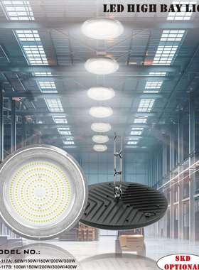 工厂发货UFO工矿灯圆形防水飞碟led灯天棚仓库车间厂房照明灯