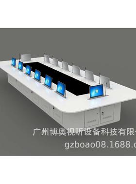 钢木显示器升降会议桌液晶屏升降会议桌液晶升降会议桌