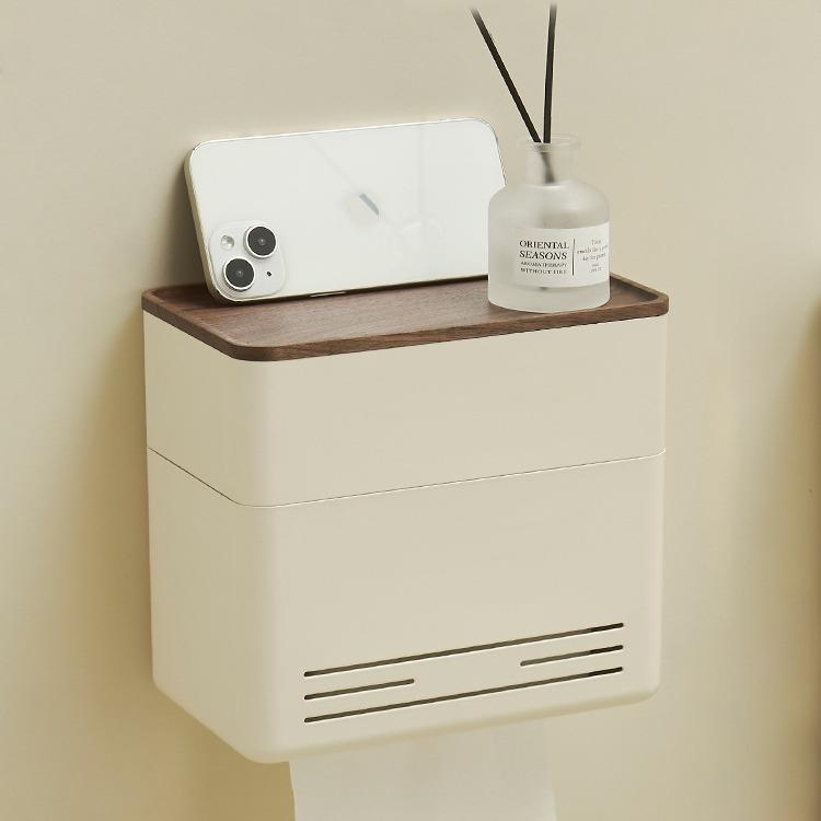 实木厕纸架客厅置物架免打孔卫生间纸巾架厕所纸巾盒多层卷纸架