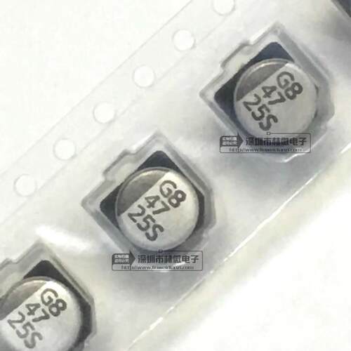 贴片铝电解电容25V47UF体积6.3*5.46x747UF/25VSMD电解电容器
