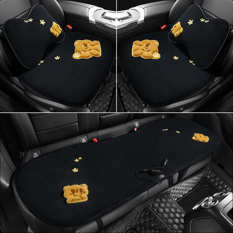 2022年新款德利斯甜甜猫卡通短绒加热垫多件套三件套