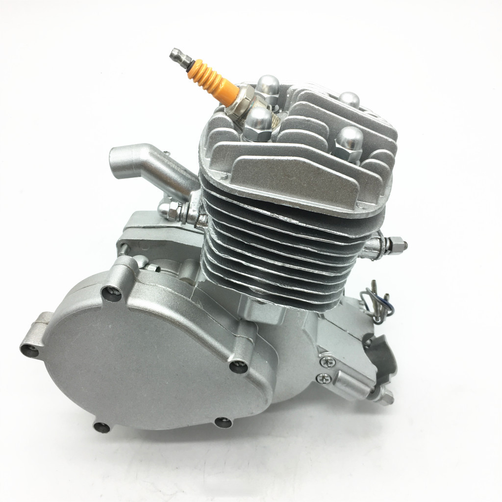 改装自行车配件 发动机 整机头 银色 50CC ENGINE MOTOR BIKE