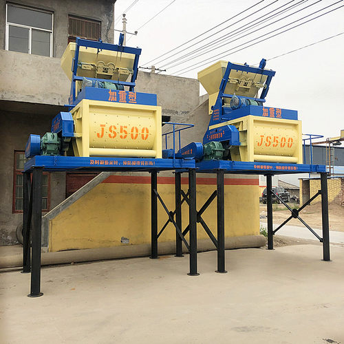 JS500/750型气动开门混凝土搅拌机行星型走台接料混凝土搅拌机