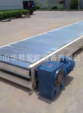 板带式输送机不锈钢板输送带重载工装托盘输送塑料转弯链板线