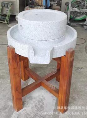 石雕石磨家用研磨器手工手动石磨盘怀旧豆浆机大理石石头磨子