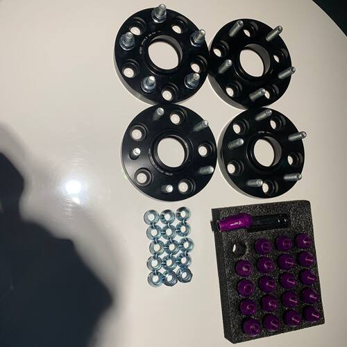 含税法兰盘中心车轮4*垫片适用英菲尼迪15/20/25mm带M12*1.25螺母