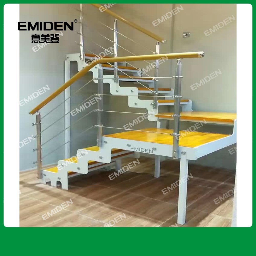 别墅/复式/阁楼/室内/欧式钢木成品楼梯/时尚美观/双梁楼梯