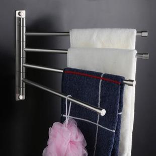 毛巾杆可摇摆式304不锈钢拉丝哑黑2杆3杆4杆5杆6杆