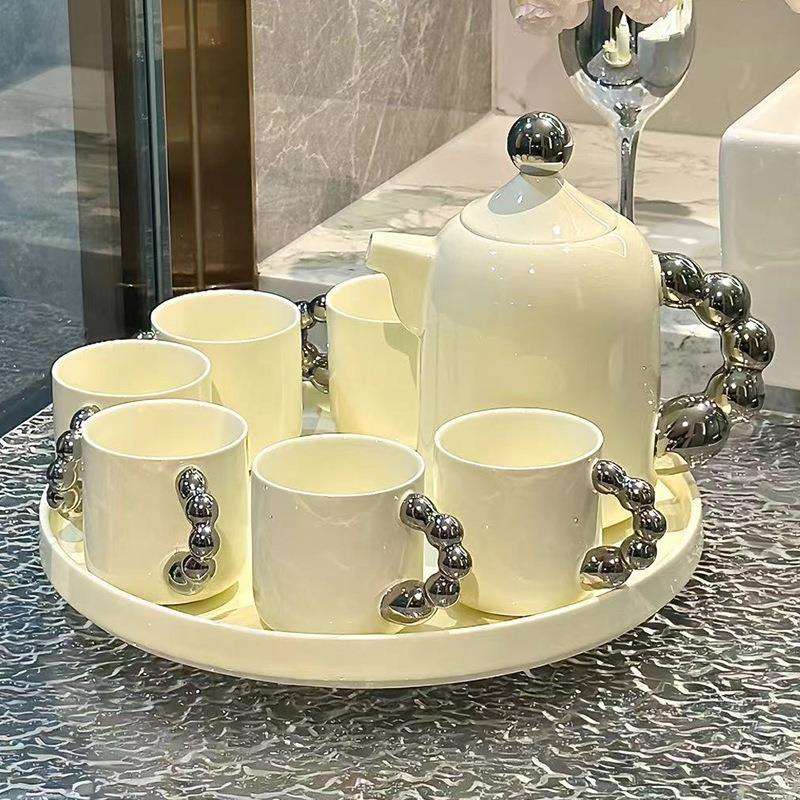客临门2024款轻奢茶壶凉水壶茶具耐高温陶瓷大容量水具套装家用客