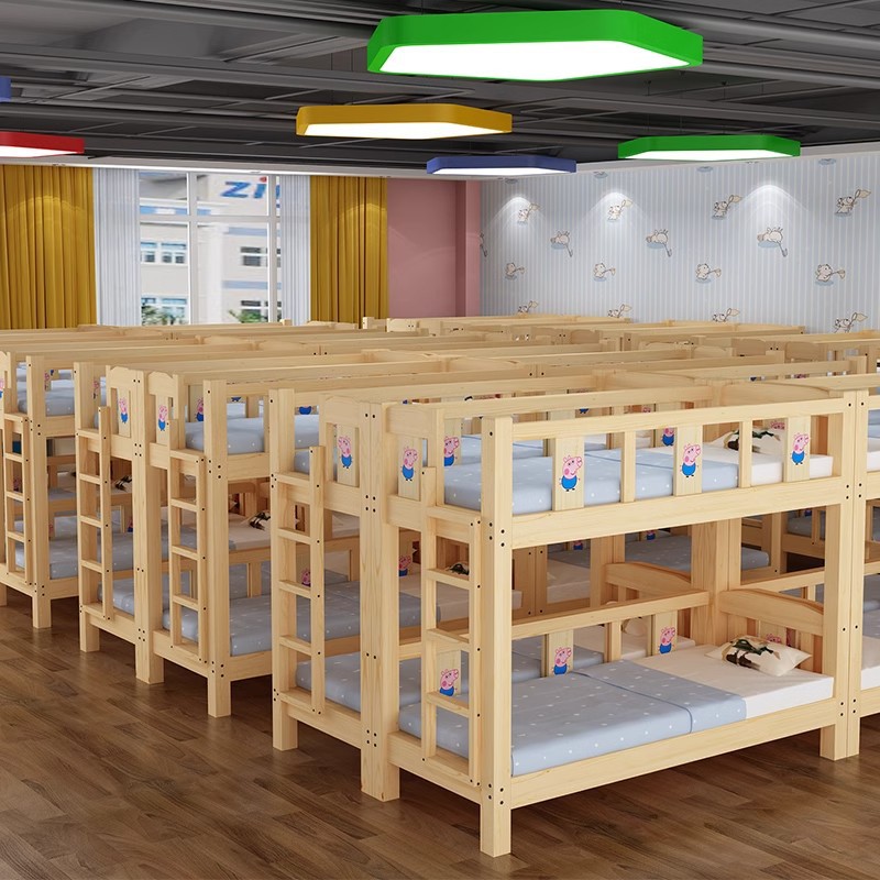 双层床幼儿园午睡上下床实木午托午休上下铺床小学生托管班儿童床