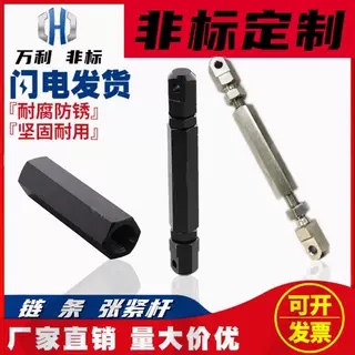 工业链条45钢  08A  10A 12A 16A 双头加长 连接杆 调节 张紧杆